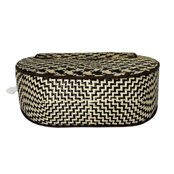 Gorgeous Structured Brown/Beige Straw Bag**$198 - Picture 5 of 7